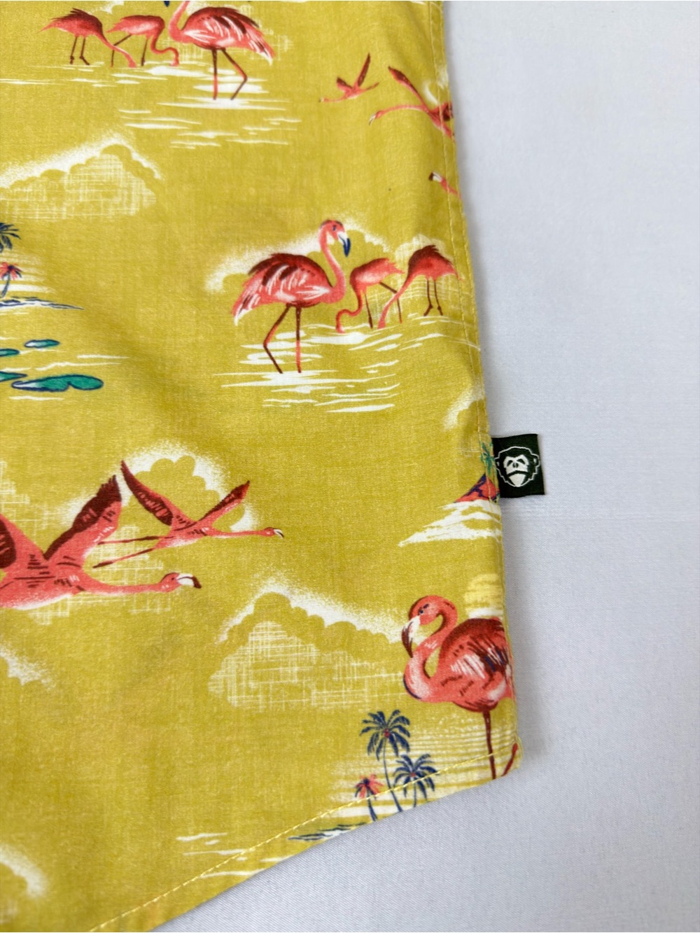 Howler Brothers Mansfield Shirt Men’s XL Yellow Flamingo Button Front - Picture 8 of 9
